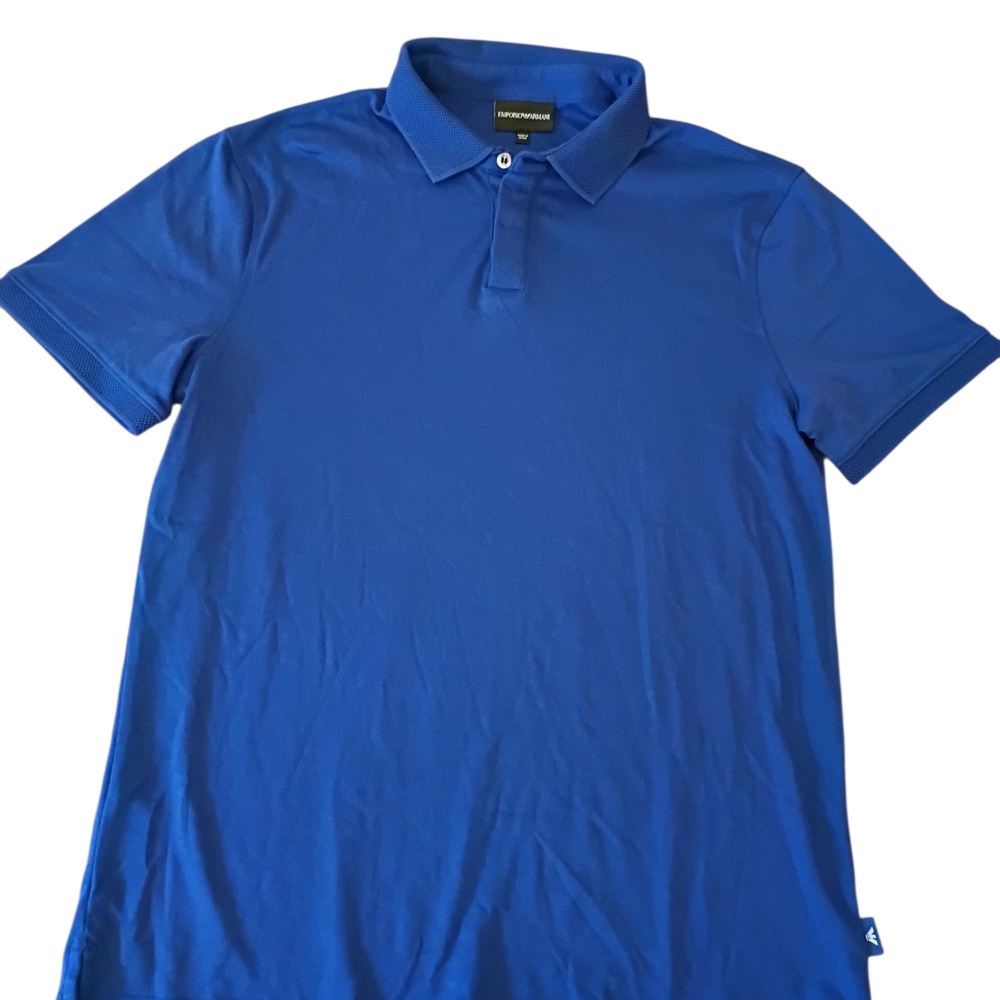 Emporio Armani Deep Blue Polo Shirt - Picture 4 of 6